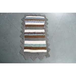 Tapis Kilim vintage 1,6 x 3 pieds, tapis persan turc gris en laine - Product Image 1