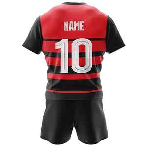 ชุดยูนิฟอร์มรักบี้แบบสลิมฟิต ดีไซน์ OEM คุณภาพสูง ขนาดสั่งทำได้ ระบายอากาศ แห้งเร็ว ซับเหงื่อ ชุดกีฬารักบี้ - Product Image 6