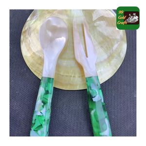 Cuchara de concha marina perlada, artesanía Natural, cuchara de concha de caviar hecha a mano, vajilla de nácar para comedor sostenible, embalaje de regalo - Product Image 3