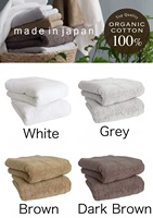 Serviette de toilette en coton biologique 100% tissé Dobby HIORIE, fabriquée au Japon, 34cm*36cm, 400GSM, écologique, séchage rapide, excellente absorption, vente en gros