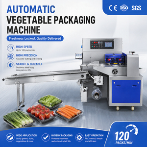 High-Speed Horizontal Flow Wrapper Machine | Industrial Automatic Packaging Equipment for Vegetables, Potatoes & Corn - Product Image 1