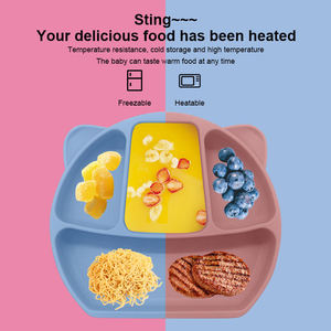 Ensemble d'assiettes pour bébé en silicone de qualité alimentaire en forme de panda mignon avec paille, assiette compartimentée réutilisable et écologique pour tout-petits et enfants - Product Image 4