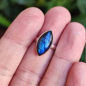 Handmade 925 Sterling Silver Boho <b>Ring</b> with <b>Labradorite</b> Gemstone Gift for Her Labradonte Silver <b>Ring</b> Labradonte <b>Ring</b> - Product Image 4