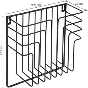 Black Metal Wall Hanging <b>Book</b> Stand for Home <b>Decor</b> for Displaying <b>Books</b> - Product Image 1