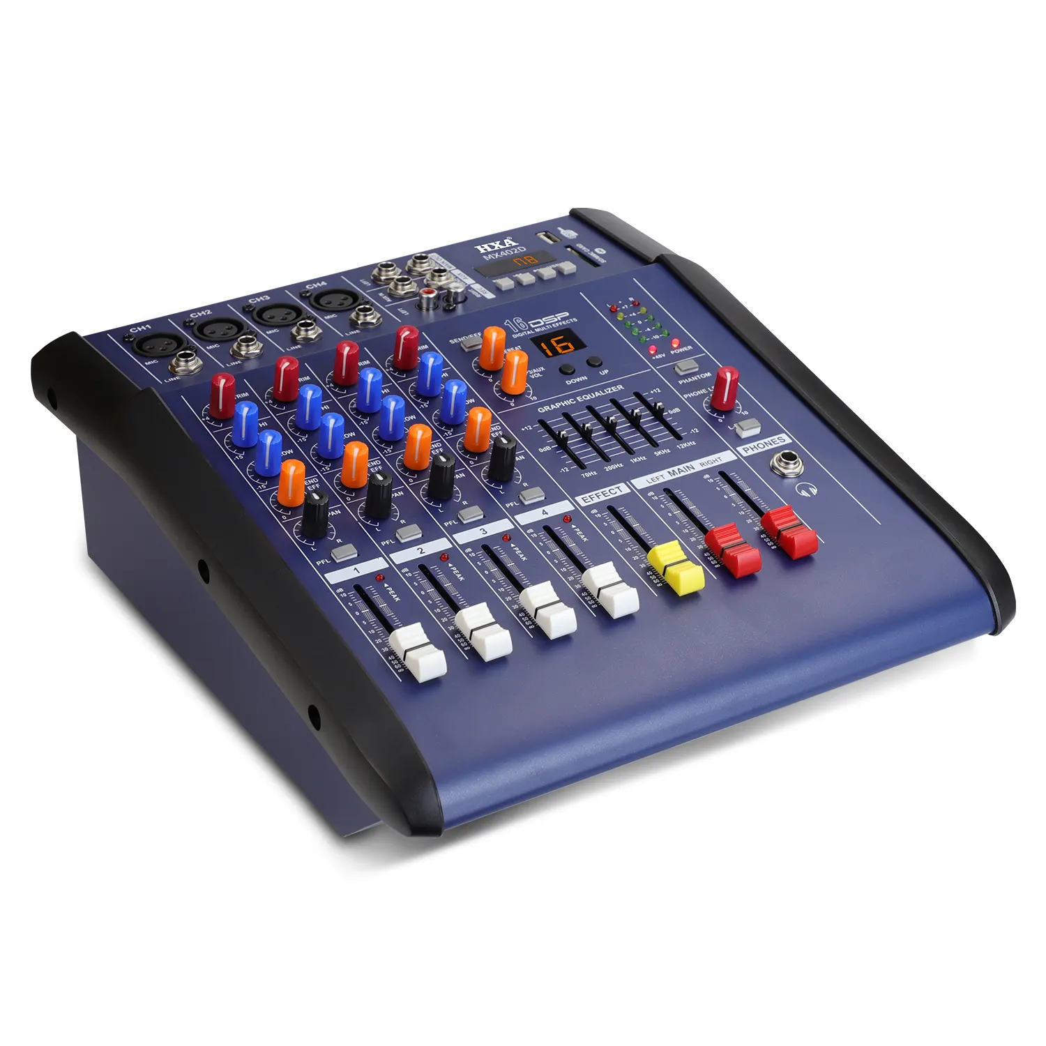 Mixer Penguat Daya Audio 4 Saluran Profesional, Mixer Audio Suara