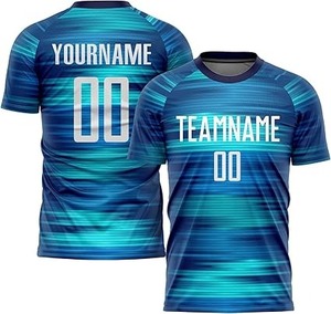 Conjunto de camiseta de fútbol de alta calidad OEM diseño de sublimación de secado rápido nombre personalizable Impresión de logotipo uniformes cómodos del club - Product Image 2