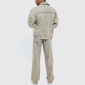 Conjunto de Mezclilla de Dos Piezas para Hombre de Alta Calidad, Personalizable, Manga Larga, Transpirable, Estilo Casual, Invierno, 100% Algodón, Activuswear - Product Image 2