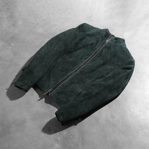 Veste de motard en daim vert vintage de qualité supérieure pour femmes avec fermeture éclair facile à porter avec une sensation de tissu doux par Bearfit - Product Image 6