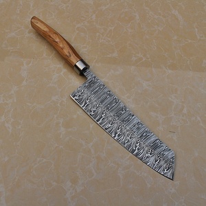 Venta al por mayor personalizado de alta calidad OEM ODM servicio profesional Chef cuchillos cocina acero cuchillo japonés con mango de madera de Olivo - Product Image 5