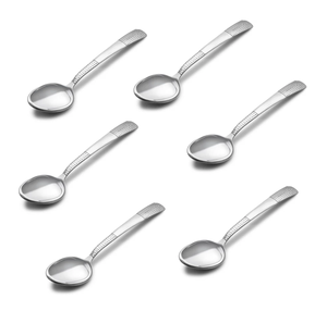 Tenedores y cucharas de postre de acero inoxidable Juego de 4 piezas Juego de cubiertos Cuchara de postre Precio al por mayor - Product Image 6