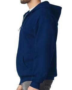 Unisex <b>zip</b> up <b>hoodie</b> in heather <b>grey</b> full <b>zip</b> fleece hooded sweatshirt custom logo printing OEM men <b>women</b> casual wear - Product Image 5