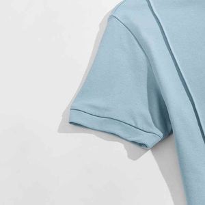 Ensemble de survêtements courts d'été décontractés pour hommes de couleur unie personnalisés avec Offre Spéciale et t-shirt en coton ample - Product Image 3