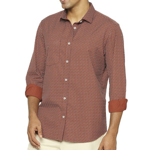 Chemise à manches longues 100% coton durable pour homme, impression numérique, écologique, idéale pour un usage quotidien et décontracté - Product Image 1