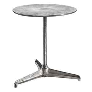 Juego de mesa auxiliar de aluminio, parte superior redonda con acabado de níquel, muebles de dormitorio de sala de estar hechos a mano para Hotel - Product Image 2