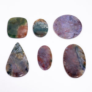Ágata Musgosa Multicolor 100% Natural de Calidad Superior, Corte Pera Radiante, Cabujón Ovalado Pulido Suelto para Fabricación de Joyas, Tamaños de Lote - Product Image 2