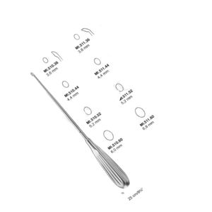 Volkmann-Curette orthopédique 21cm certifiée CE en acier inoxydable, instruments chirurgicaux manuels avec manche creux - Product Image 5