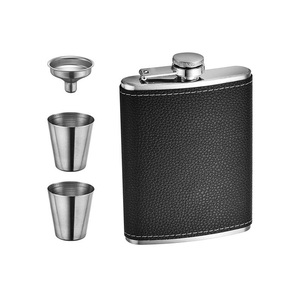 Luxury <b>Brushed</b> Stainless Steel Hip Flask Durable, Leak-Proof Pocket <b>Bottle</b> for Alcohol, Travel & Gifting Wholesale Supplies - Product Image 3