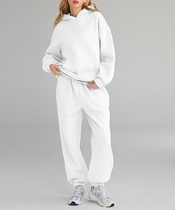 Venta al por mayor de fabricación de chándal de gran tamaño de moda de talla grande chándal personalizado Logo chándal con capucha - Product Image 2
