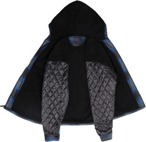 2025 coupe-vent moto flanelle bûcheron chemise respirant capuche avec doublure polaire et matériel de moto - Product Image 3