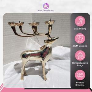 Candelero de Metal de alta calidad, adorno decorativo de diseño de renos para decoración festiva de Mesa para el hogar - Product Image 6