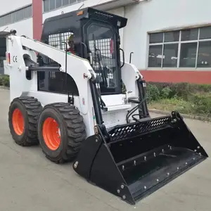 Nouveau tracteur Bob-Cat Mini Skid Steer Loader 4WD avec machine de construction de chargeur frontal.