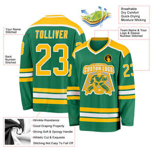 Camisetas de hockey hechas a medida al por mayor para hombres de alta calidad, transpirables, de secado rápido, sublimación, ropa de hockey sobre hielo, diseño lavado - Product Image 3