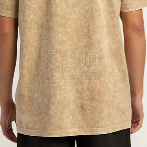 Soldes d'été T-shirt pour homme uni délavé à l'acide Manches courtes Décontracté Tendance Streetwear 100% Coton Tricoté Respirant Séchage rapide Coupe classique - Product Image 5