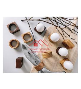 Porte-ronds de serviette Logo personnalisé Nouvelle arrivée disponible au prix de gros Porte-anneaux de serviette Vaisselle en bois personnalisée - Product Image 1