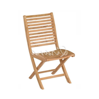 Chaises de jardin pliantes en teck durables, style moderne, mobilier d'extérieur