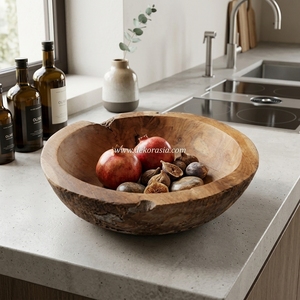 Plateaux et bols en bois TRAY M – Ensembles de vaisselle vintage écologiques certifiés CE/UE – Cadeaux d'affaires personnalisables avec logo – Assiettes et plateaux de service en bois - Product Image 5