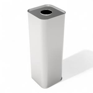 Lata Cuadrada Kontensan para Aceite Vegetal, Envase Metálico de 87x87x255mm, 2 Litros, Turquía - Product Image 1