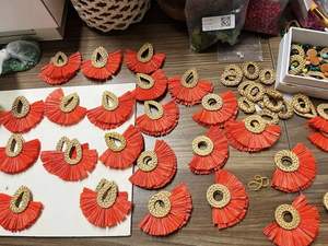 Pendientes de araña de ratán Vintage de Vietnam, pendientes de aro de moda con forma de mariposa para regalos - Product Image 6