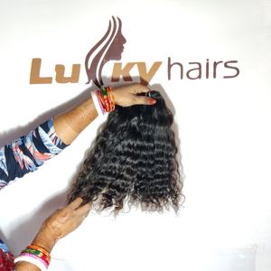 Bundles de cheveux humains vierges du temple indien du sud naturels non traités Extensions de cheveux vietnamiens droits bruts Style à vagues profondes - Product Image 6