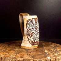 Verre à boire rond moderne en corne de buffle de qualité supérieure, écologique et fait main par ROYAL NATURAL CRAFT