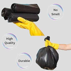 Rollo de bolsas de basura HDPE/LDPE ecológicas, logotipo personalizado, sello de estrella en relieve, diseño de refuerzo colorido para supermercado personalizado - Product Image 5