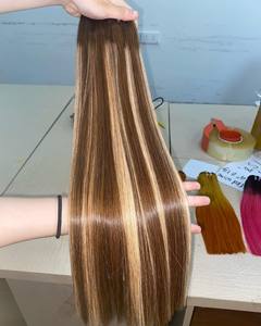Échantillon gratuit faisceau de cheveux os droit Super Double étiré soyeux piano vietnamien mèches de cheveux cheveux bruts - Product Image 2