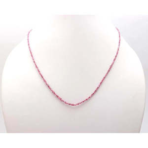 Collier de perles de diamant brut naturel rose non taillé 2-3mm, 16 pouces, bijoux en diamant non taillé - Product Image 4