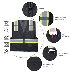 Vêtements de travail haute visibilité gilet réfléchissant pour hommes vêtements de sécurité imperméables pour travailleurs de la Construction Logo personnalisable pour les vêtements de course - Product Image 5
