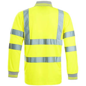 T-shirts de travail à manches longues pour hommes Logo personnalisé Vêtements de travail de construction réfléchissants à haute visibilité Respirant Léger Haut - Product Image 4