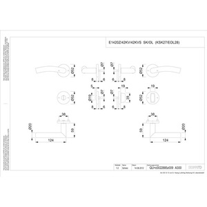 Juego de Accesorios para Chimenea Antwerp Rosette E1402Z/42KV/42KVS de Acero Inoxidable F69 Redondo SK/OL DIN Izquierda/Derecha D/D HOPPE - Product Image 3