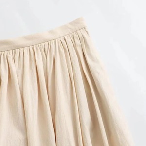 กระโปรงนุ่มระบายอากาศได้ดีทรงหลวมสีทึบอเนกประสงค์สำหรับผู้หญิง2025ฤดูร้อน - Product Image 2