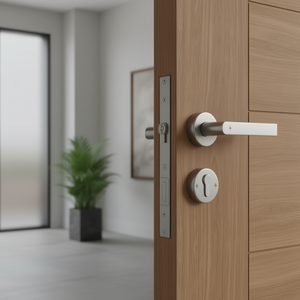 กรอบโลหะอะลูมิเนียม Amsterdam 1400/42KV/42KVS รุ่น F1 ทรงกลม PZ DIN ซ้าย/ขวา D/D ชุดโรเซ็ต HOPPE - Product Image 3