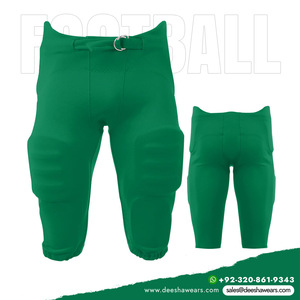 Pantalon de football américain série 100, solide et intégré, avec protections intégrées, tissu durable, grande taille, pour l'été, pour les entraînements et les matchs, pour adultes - Product Image 4