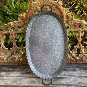 Plateau de service galvanisé à 2 niveaux de qualité supérieure avec poignée en bois, forme et taille personnalisées, design moderne pour mariage - Grande Vente - Product Image 5