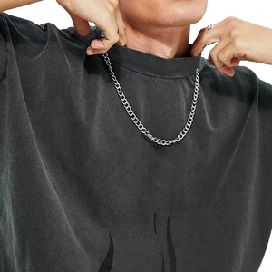 T-shirt de rue surdimensionné pour hommes personnalisé épais 100% coton T-shirts à épaules tombantes 250gsm grande taille T-shirt lourd pour hommes - Product Image 3