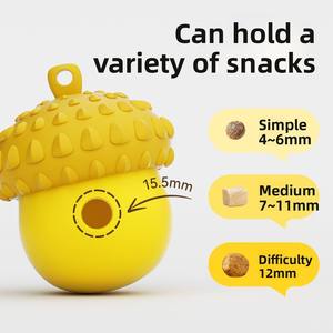 Pet Dog Food Dispensing Puzzle <b>Pinecone</b> Interactive Durable Chew-Resistant Teething Toy Silicone - Product Image 3