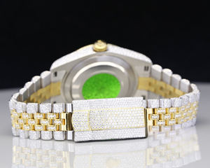 Bijoux de qualité supérieure certifiés VVS Moissanite Diamant Ceinture automatique Hip Hop Jubilee Cadran de forme ronde Montre-bracelet de luxe - Product Image 5