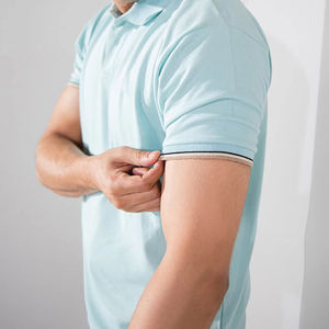 Camisas Casuales para Hombre, Nuevo Diseño de Venta Caliente, Logotipo Personalizado Bordado, Color Sólido Comprimido, Transpirable, Algodón, Talla Grande - Product Image 6