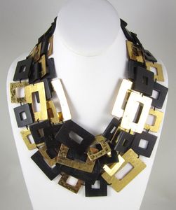 Nuevo collar de cuerno de buey de búfalo de moda, cuentas de joyería de hueso de Animal pulido para mujeres y niñas, diseño Natural de boda, gran regalo - Product Image 5