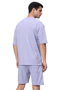Ensemble assorti 2 pièces pour hommes : T-shirts en coton/polyester et shorts respirants d'été, ensemble de survêtement à manches courtes - Product Image 2